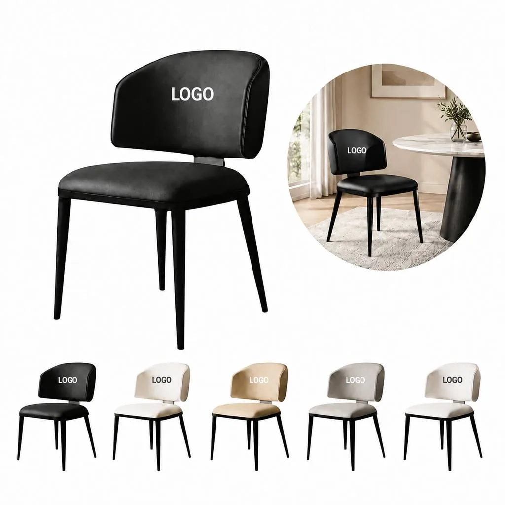 Modern Dining Chair with Durable Leather Upholstery