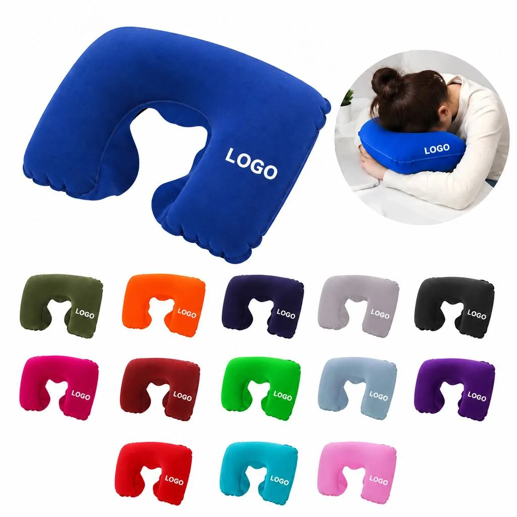 Inflatable Neck Pillow for Travel with Adjustable Firmness