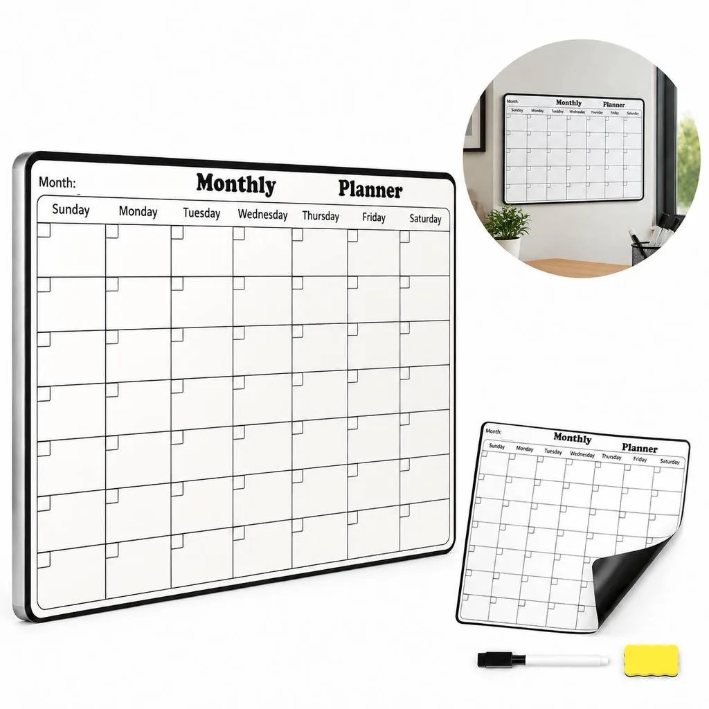 Magnetic Dry-Erase Memo Board for Kitchen Notes 2