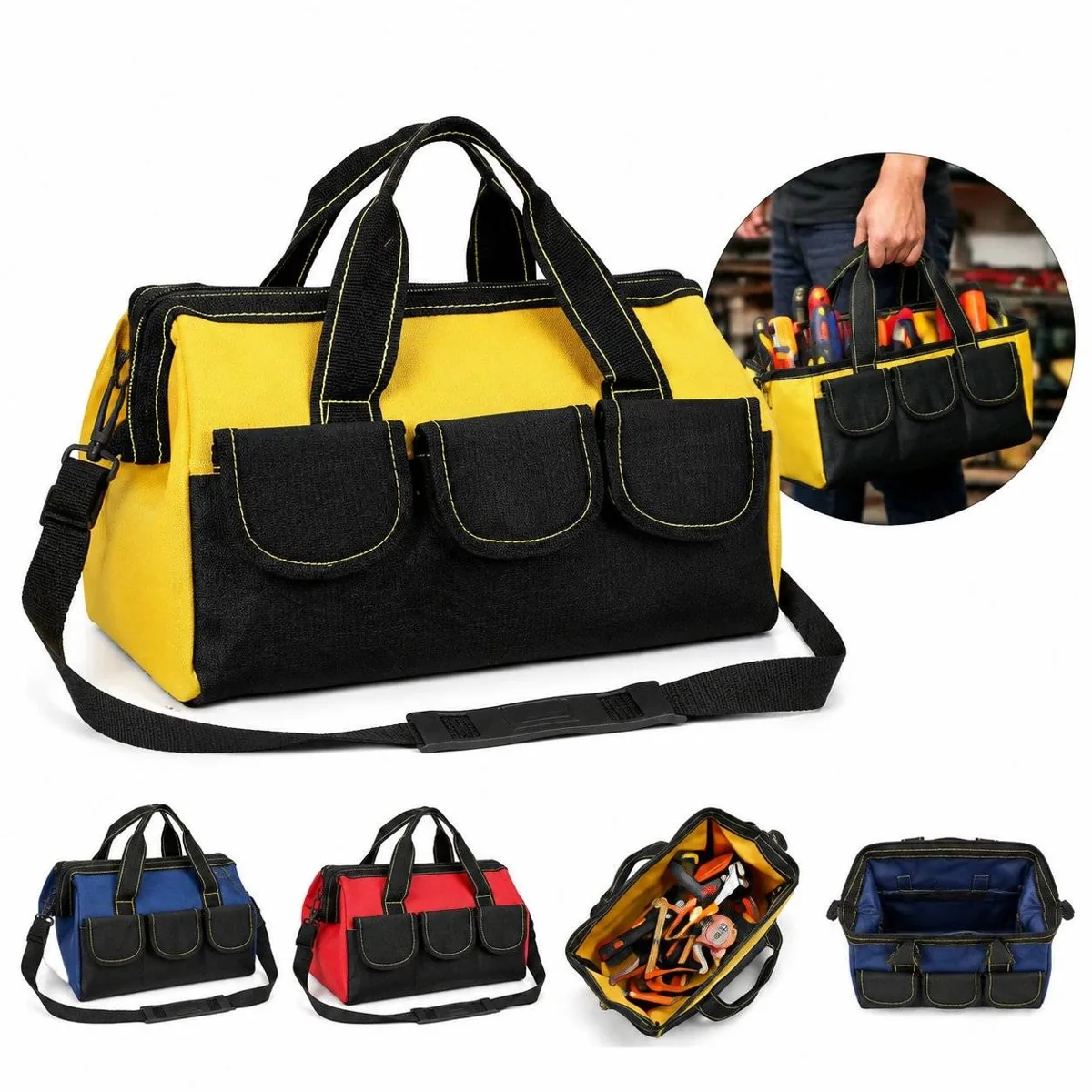 Water-Resistant Oxford Utility Bag for Tool Storage 2