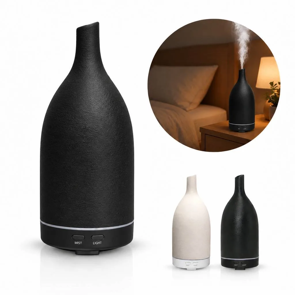 Quiet Ultrasonic Ceramic Oil Diffuser with Auto Shut-Off 2