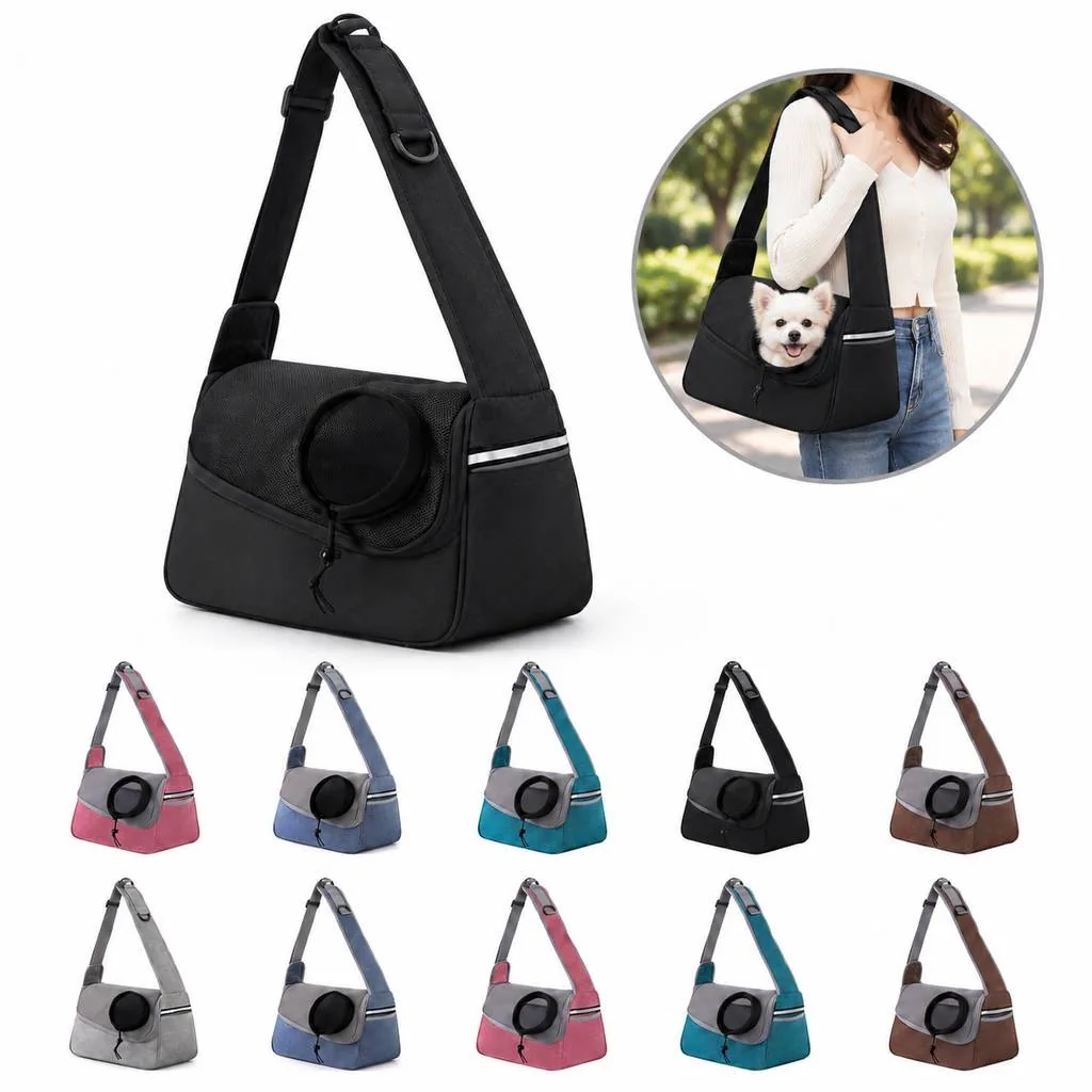 Foldable Ventilated Oxford Cloth Pet Carrier for Small Dogs 2