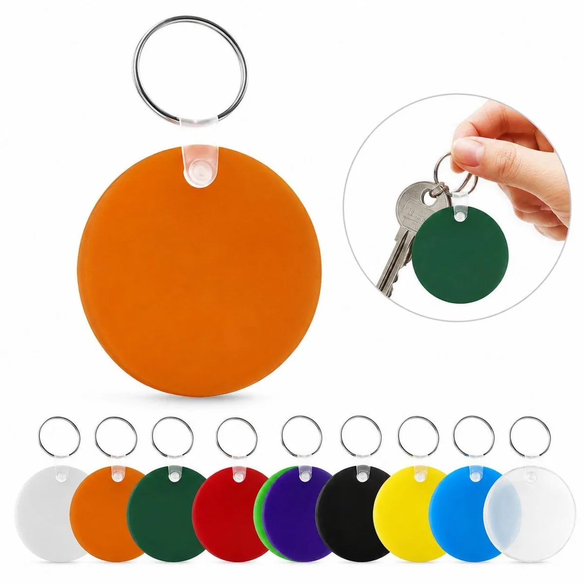 Vintage Style PVC Key Tags with Metal Ring 2