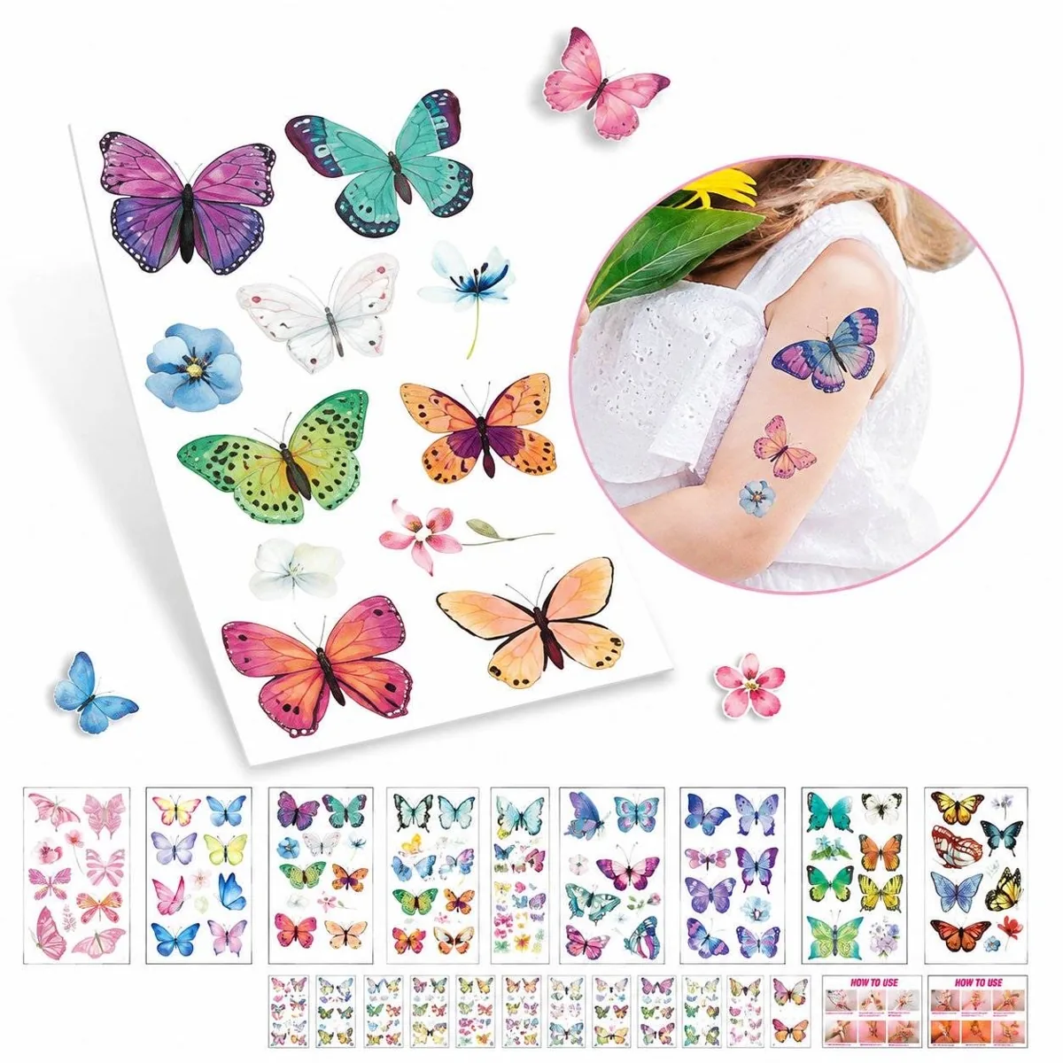Waterproof Temporary Tattoos with Custom Logo, 10-Pack 2