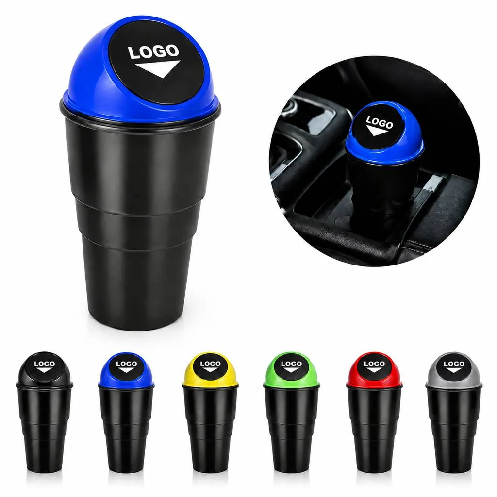 Portable Leak-Resistant Car Trash Bin with Lid