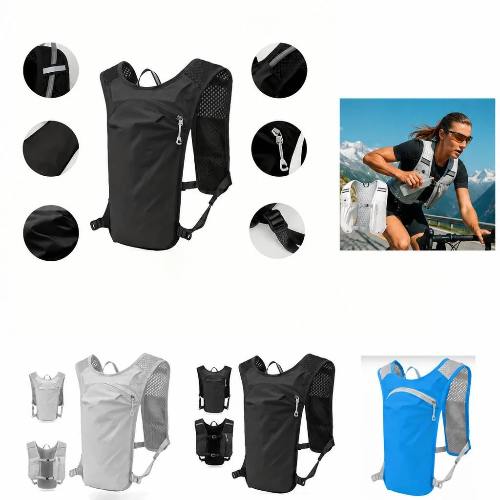 Compact Trail Hydration Pack with Reservoir Hose 2