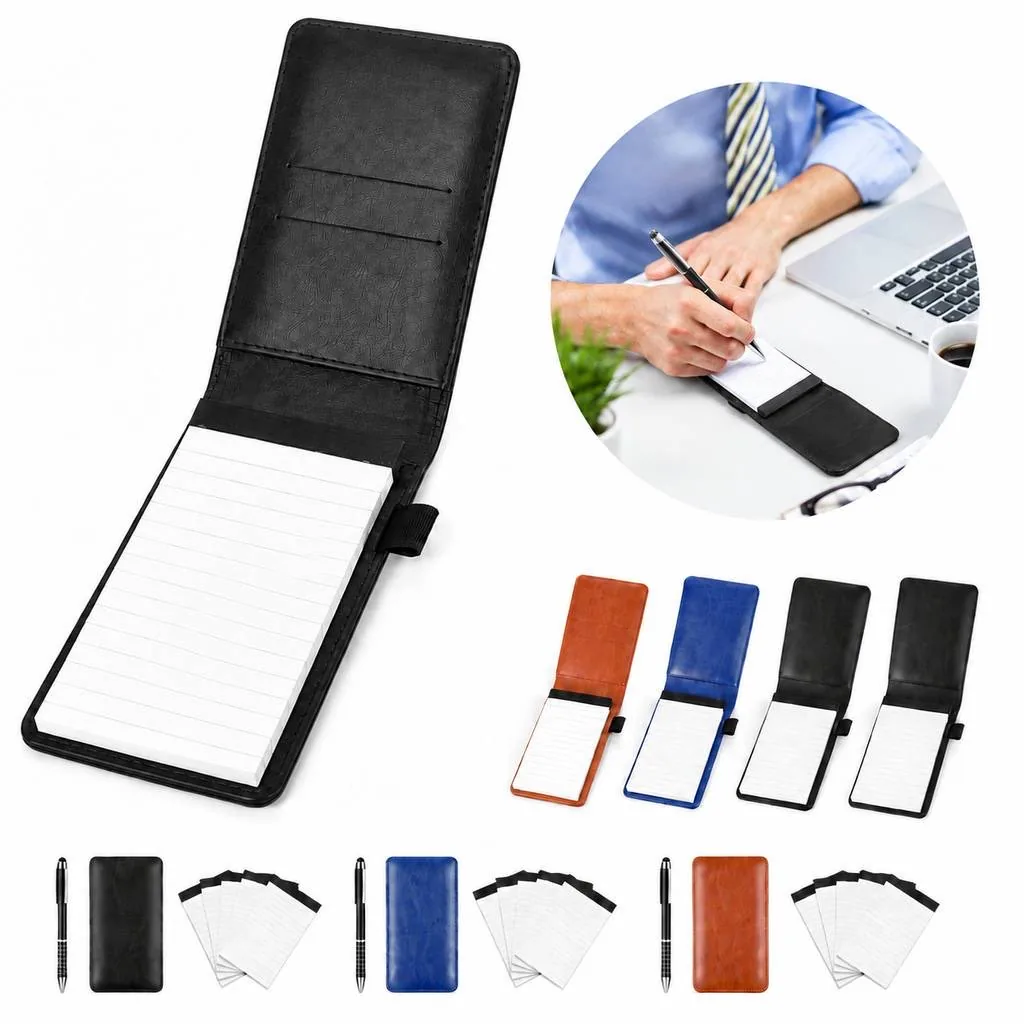 Portable A7 Mini Journal with Soft PU Leather Cover and Pen 2