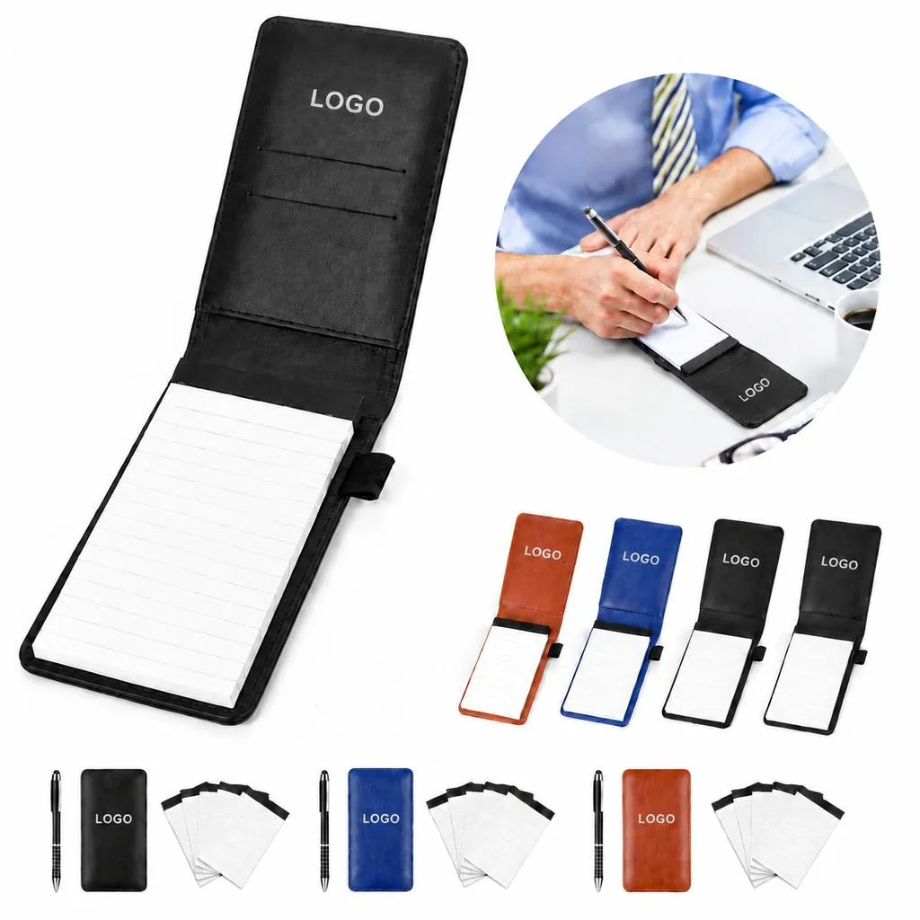 Portable A7 Mini Journal with Soft PU Leather Cover and Pen