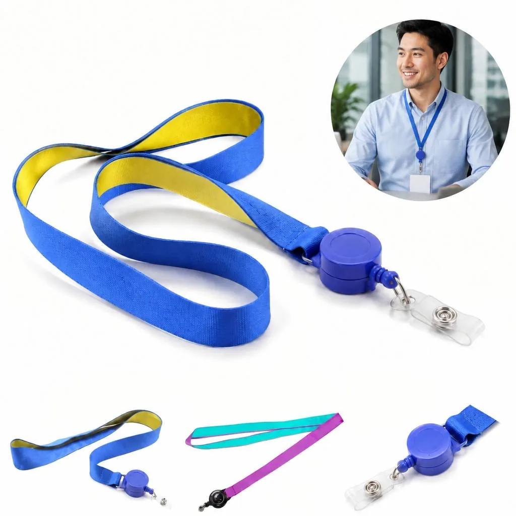 Retractable Woven Lanyard with Safety Breakaway 2