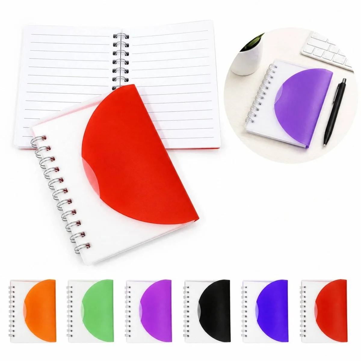 Water-Resistant Frosted PP Coil Notebook for Daily Writing 2