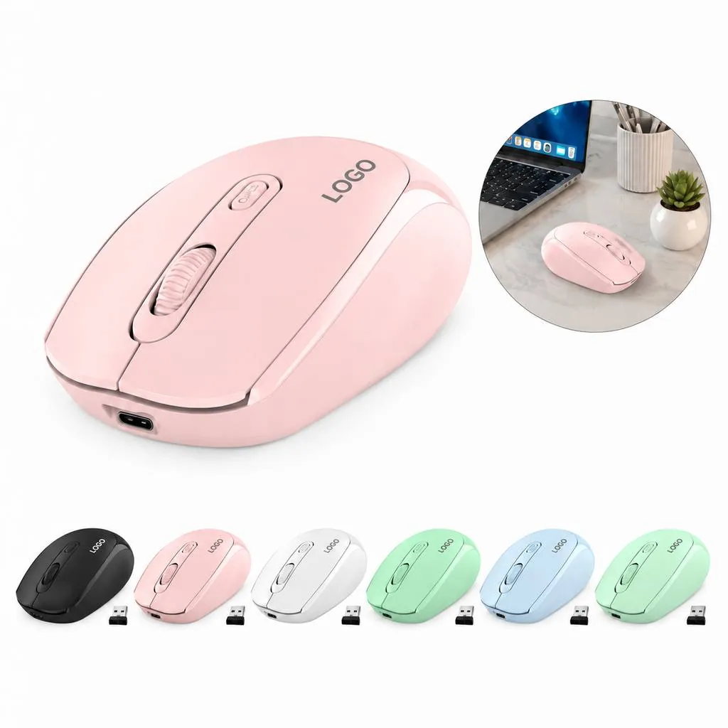 Qi-Enabled Rechargeable Optical Mouse Ergonomic Design
