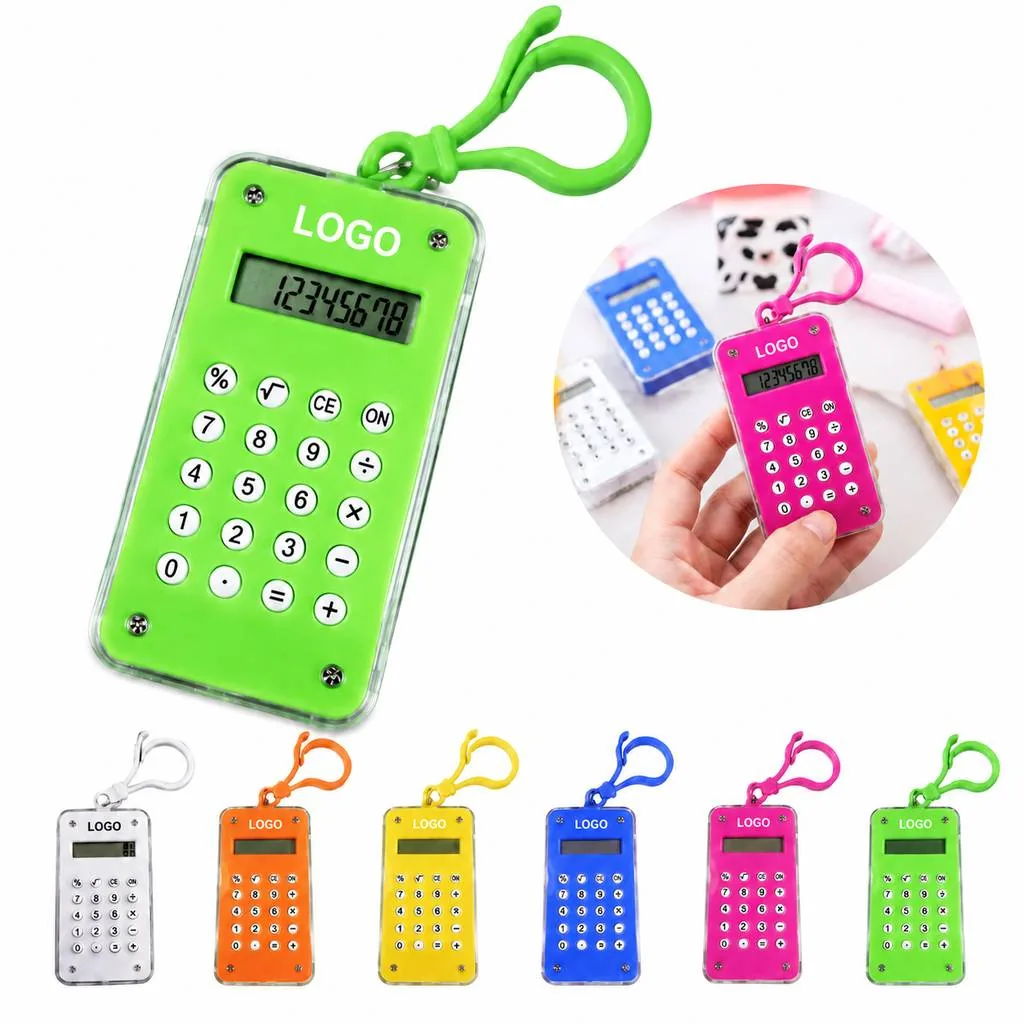 Mini Calculator Keychain with Labyrinth Puzzle