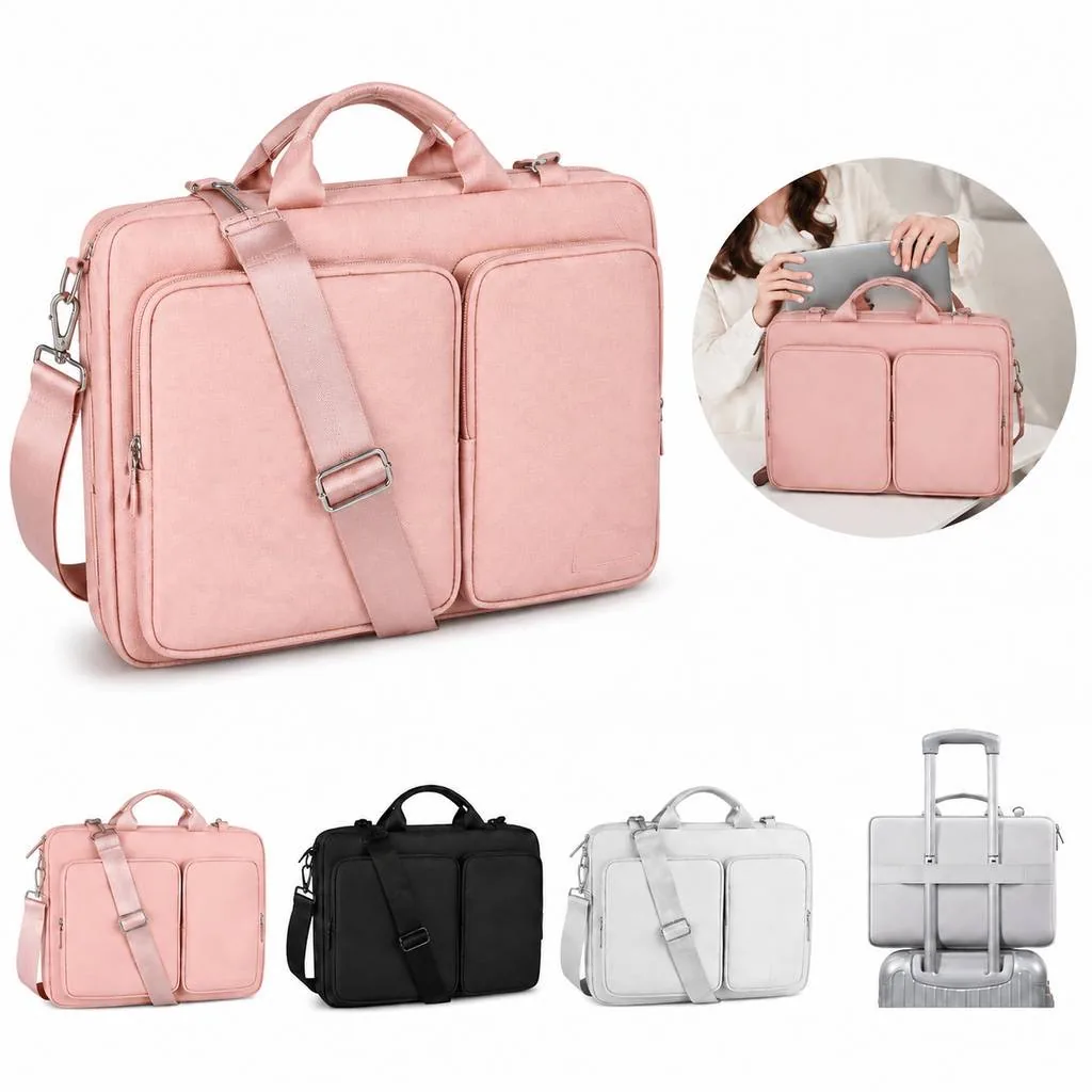 Padded Laptop Sleeve with Shoulder Strap up to 15.6 2