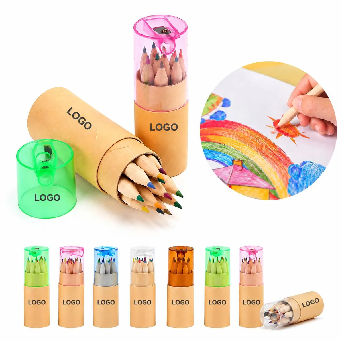 12-Color Water-Soluble Pencil Set for Watercolor Drawing