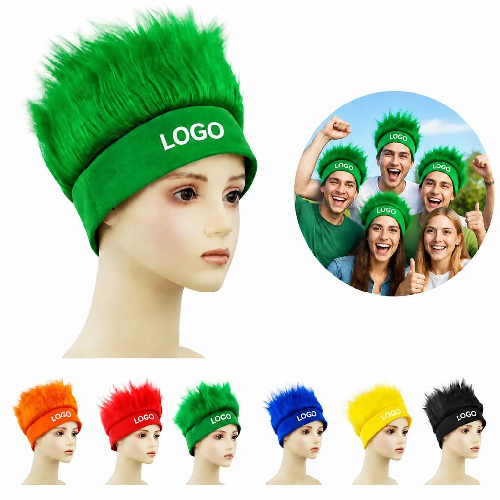 Halloween Costume Wig Headband with Flowy Polyester