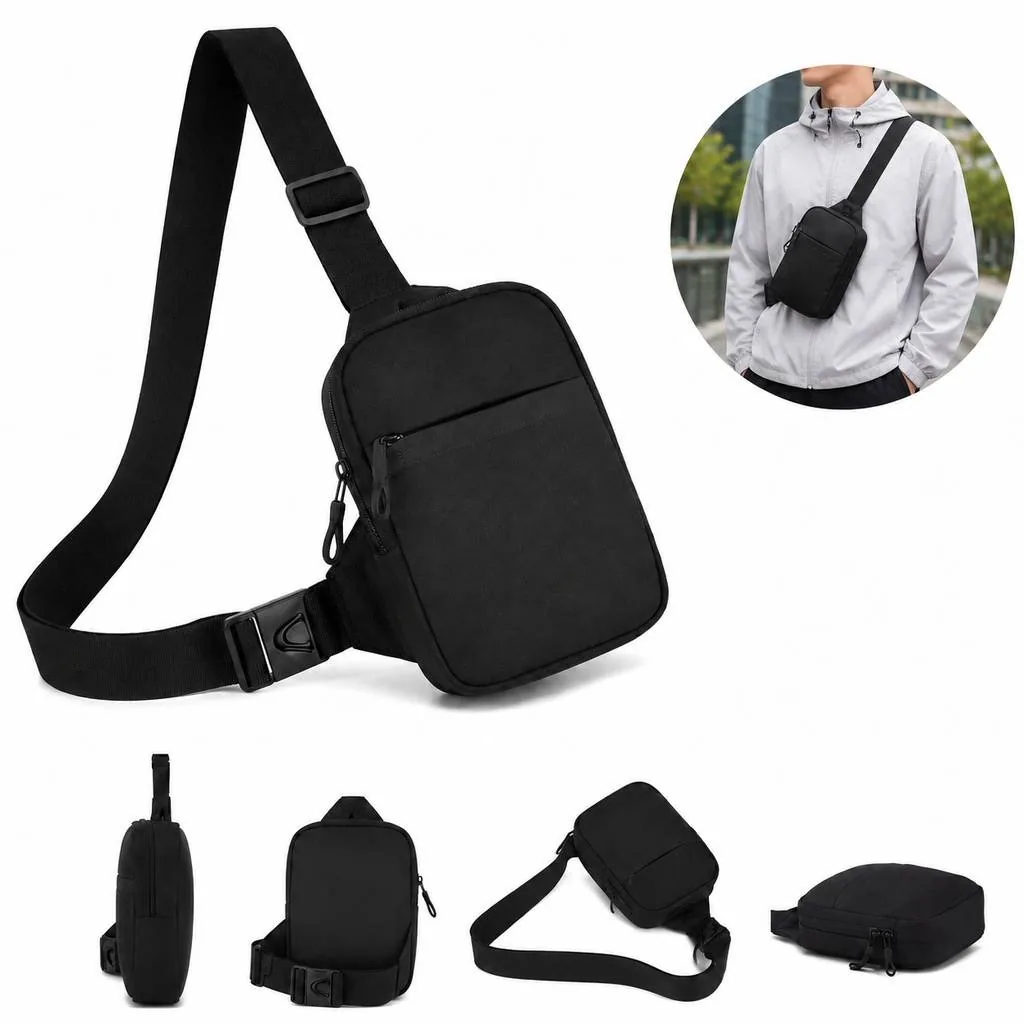 Water-Resistant Crossbody Sling Bag with Adjustable Strap 2