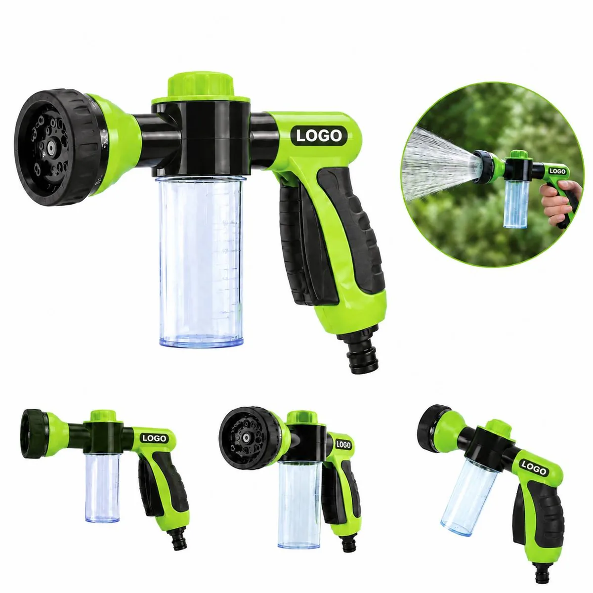 Adjustable Foam Garden Spray Gun with 8 Modes