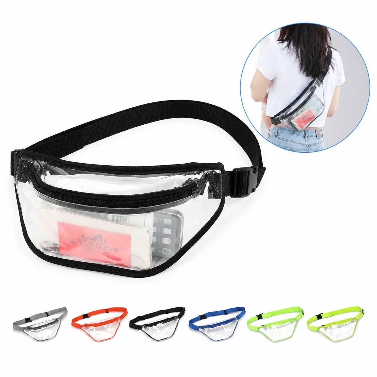 Transparent Waist Organizer Pouch with Adjustable Band 2