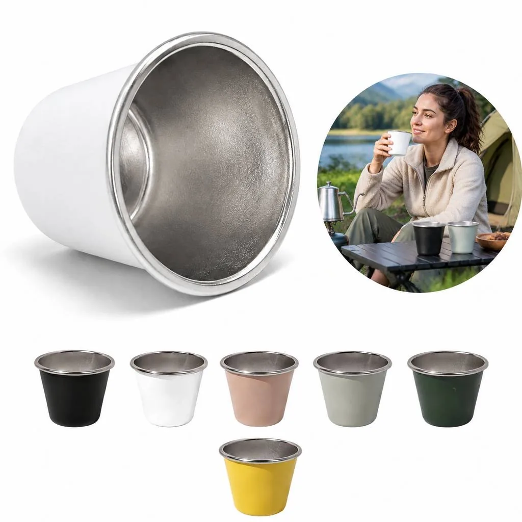 Portable Stainless Steel Camping Shot Glass for Outdoor Use 2