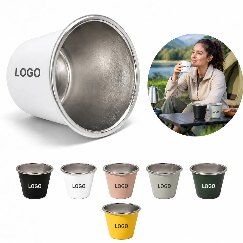 Portable Stainless Steel Camping Shot Glass for Outdoor Use