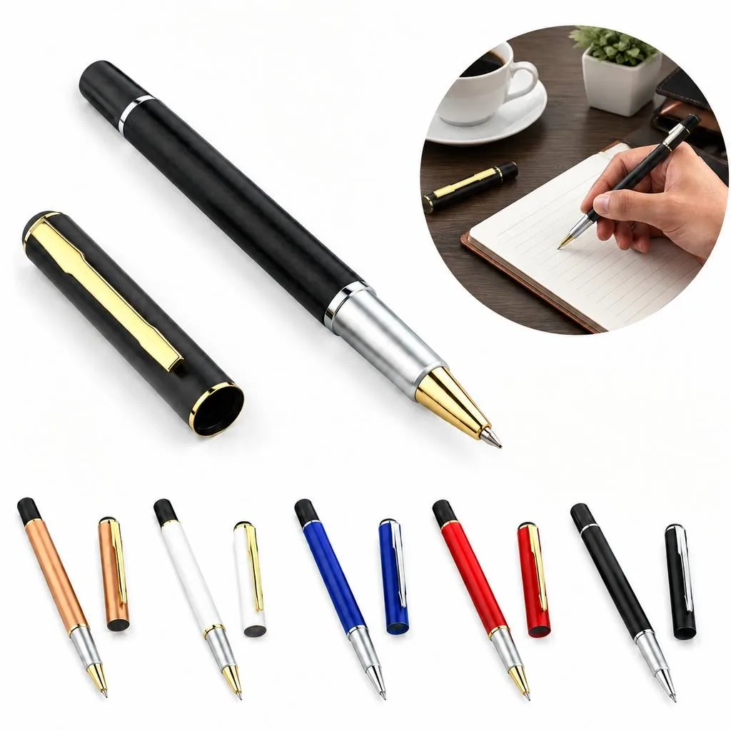 Smooth Metal Rollerball Pen with Twist Mechanism 2