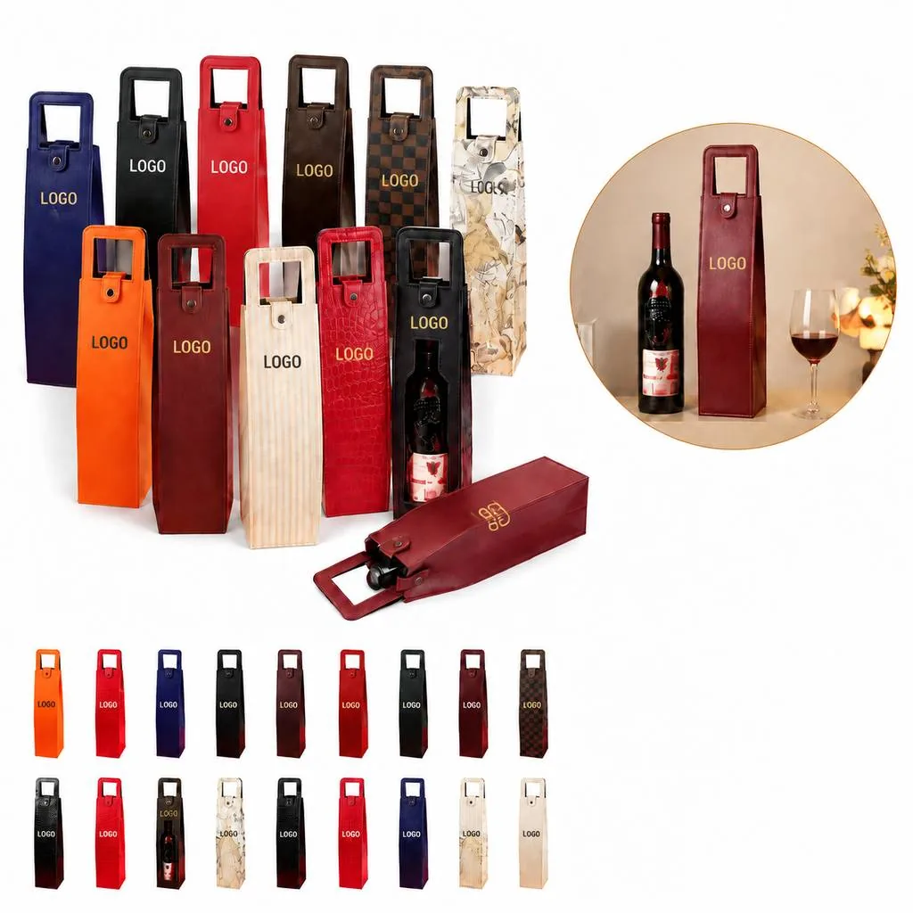 Elegant Red Wine Storage Case with Cushioned Interior