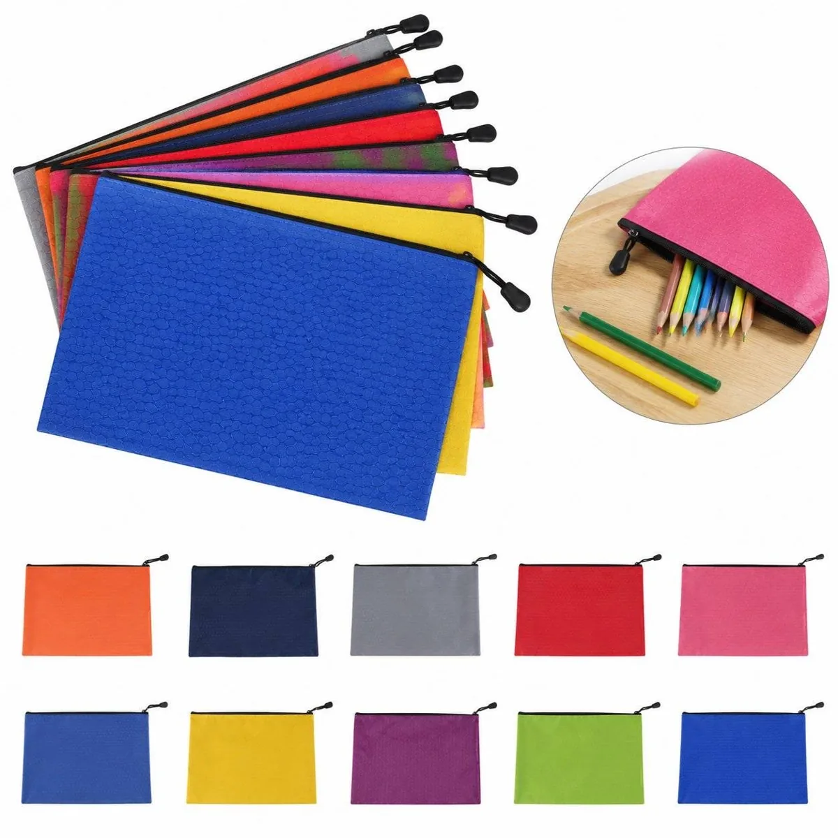A5 Oxford Document File Bag with Football Print 2
