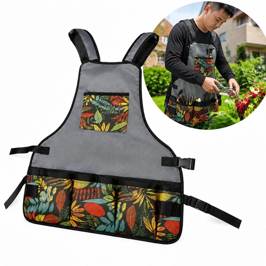 Gardening Apron with Deep Pockets for Tools 2