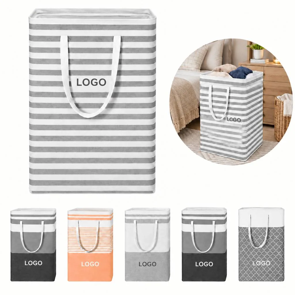 Foldable Cotton Laundry Basket Set Space-Saving Storage