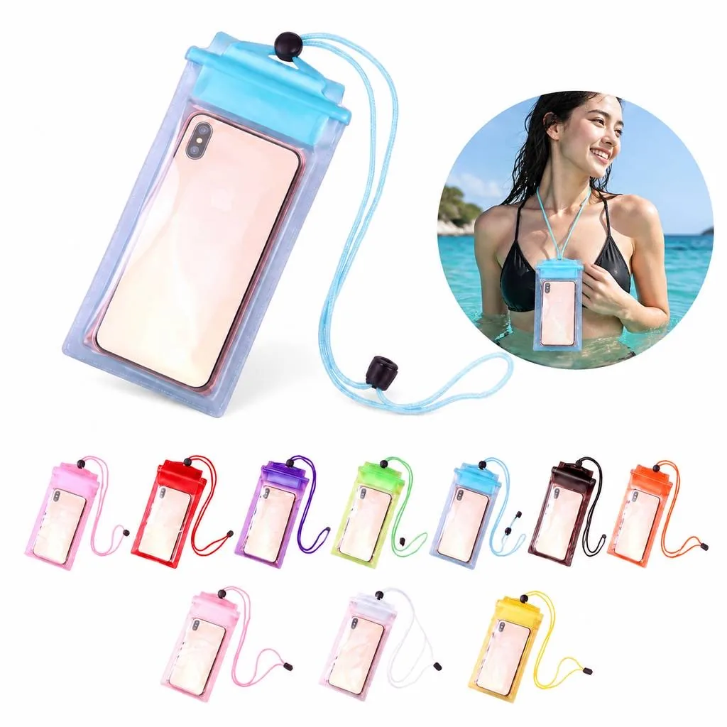 PVC Waterproof Phone Case with Lanyard, Clear Touchscreen 2