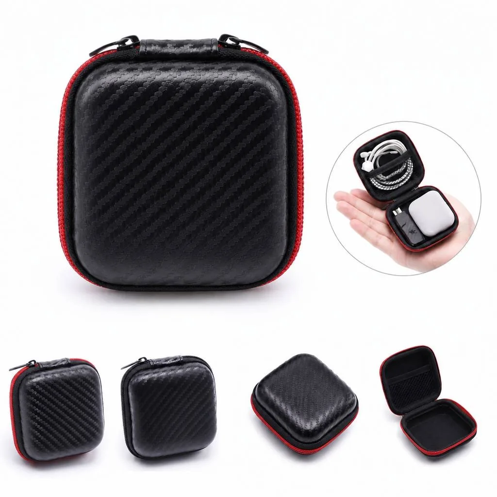 Shockproof EVA Headphone Storage Case with Zipper 2