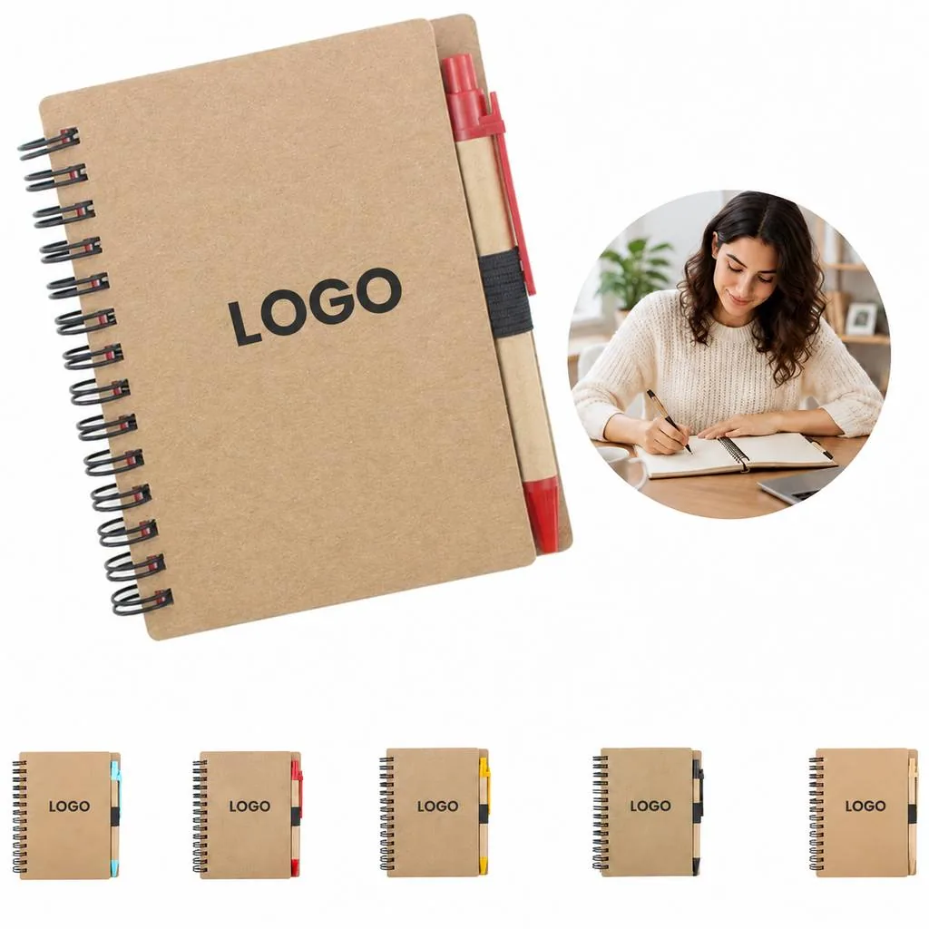Kraft Spiral Notebook Set for Writing and Notes