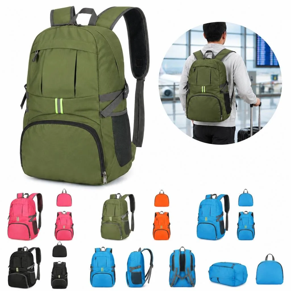 Compact Foldable Travel Backpack Waterproof Ultralight 2