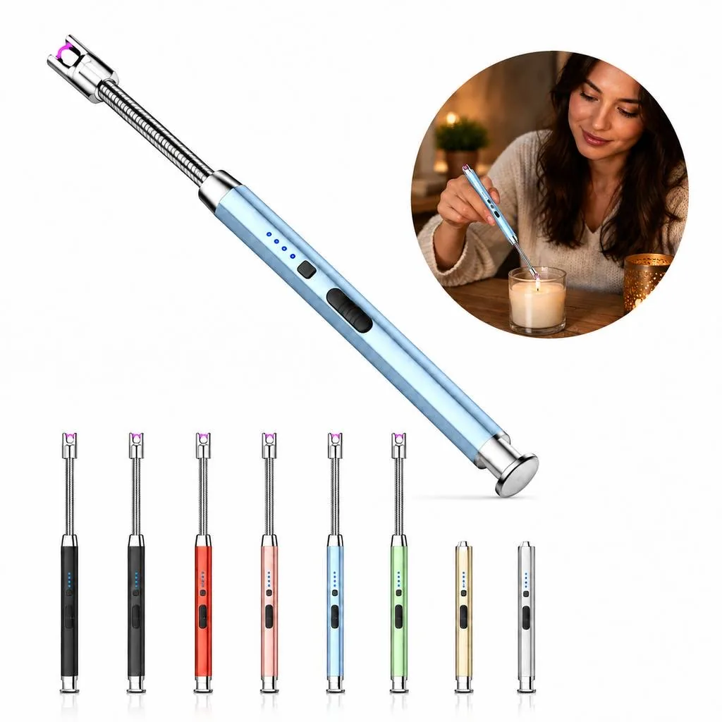 Electric USB Candle Lighter with LED and Flexible Neck 2