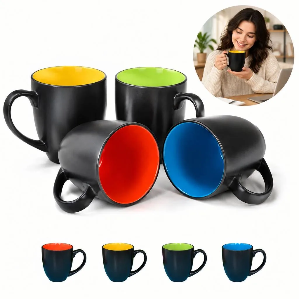 Multi-Colour Ceramic Water Cup for Daily Hydration 2