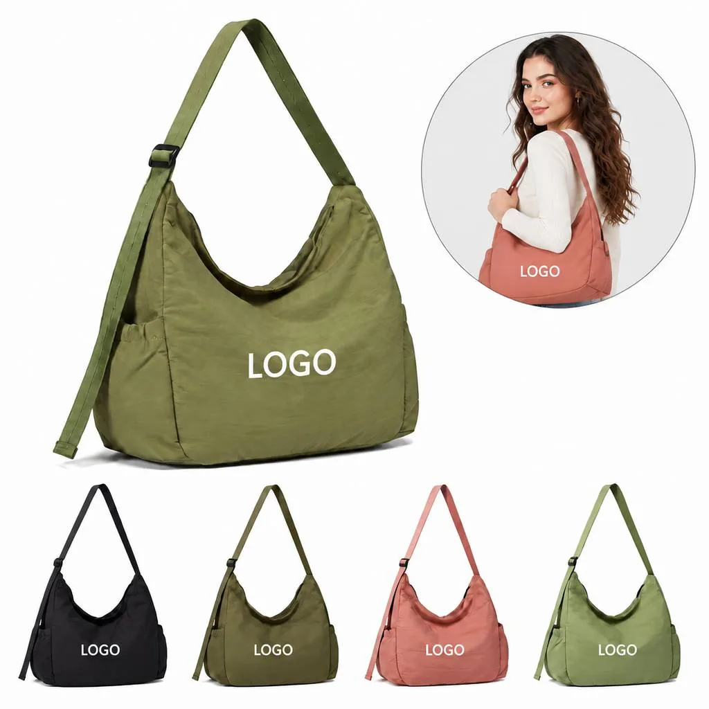 Water Resistant Nylon Crossbody Bag for Daily Sports and