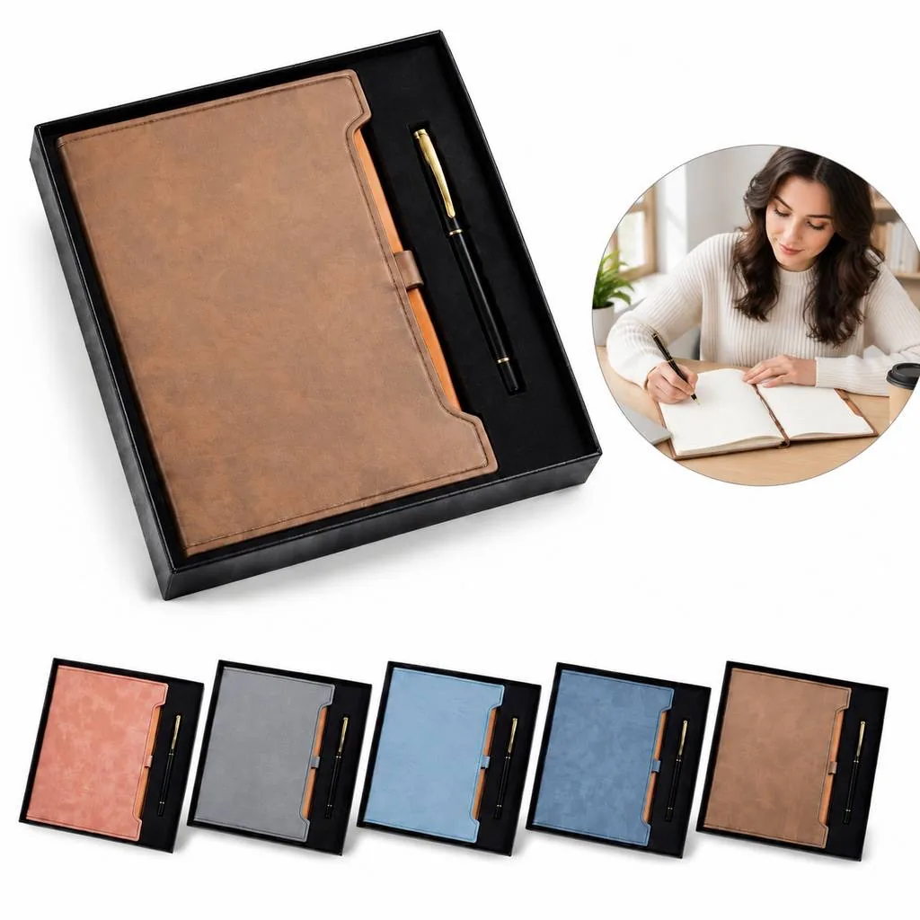 Hardcover Lined Journal with Matching Pen Writing Set 2