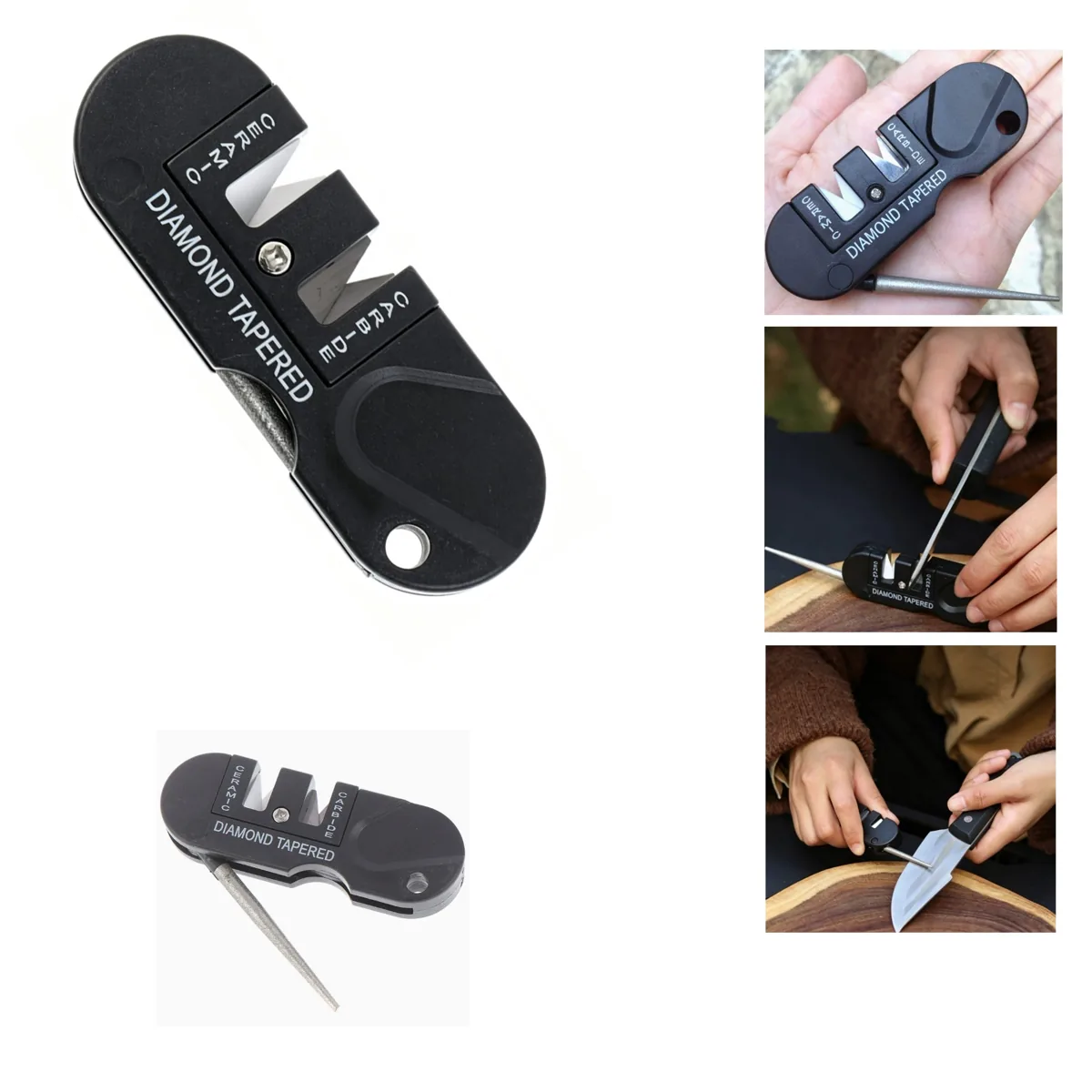 Portable 4-in-1 Manual Knife Sharpener with 2-Stage System 2