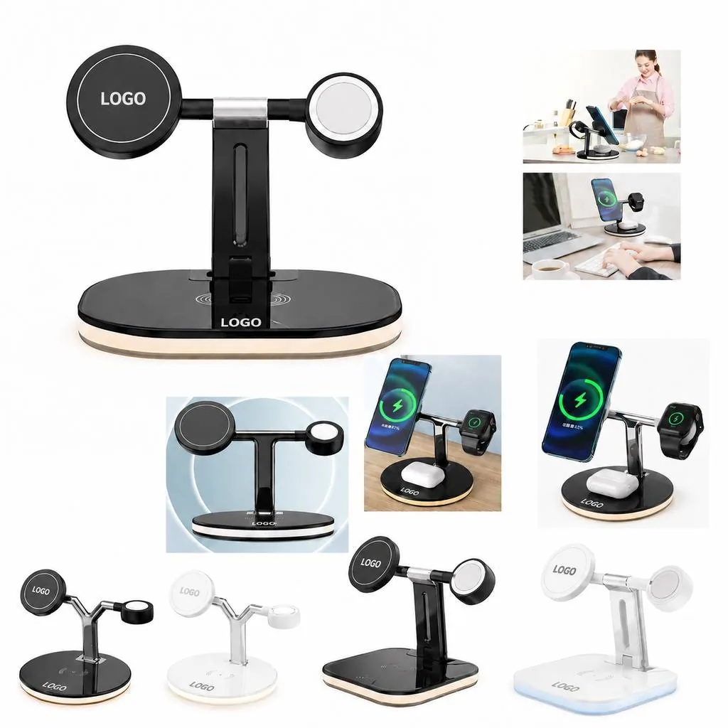 Foldable 3-in-1 Magnetic Wireless Charging Station