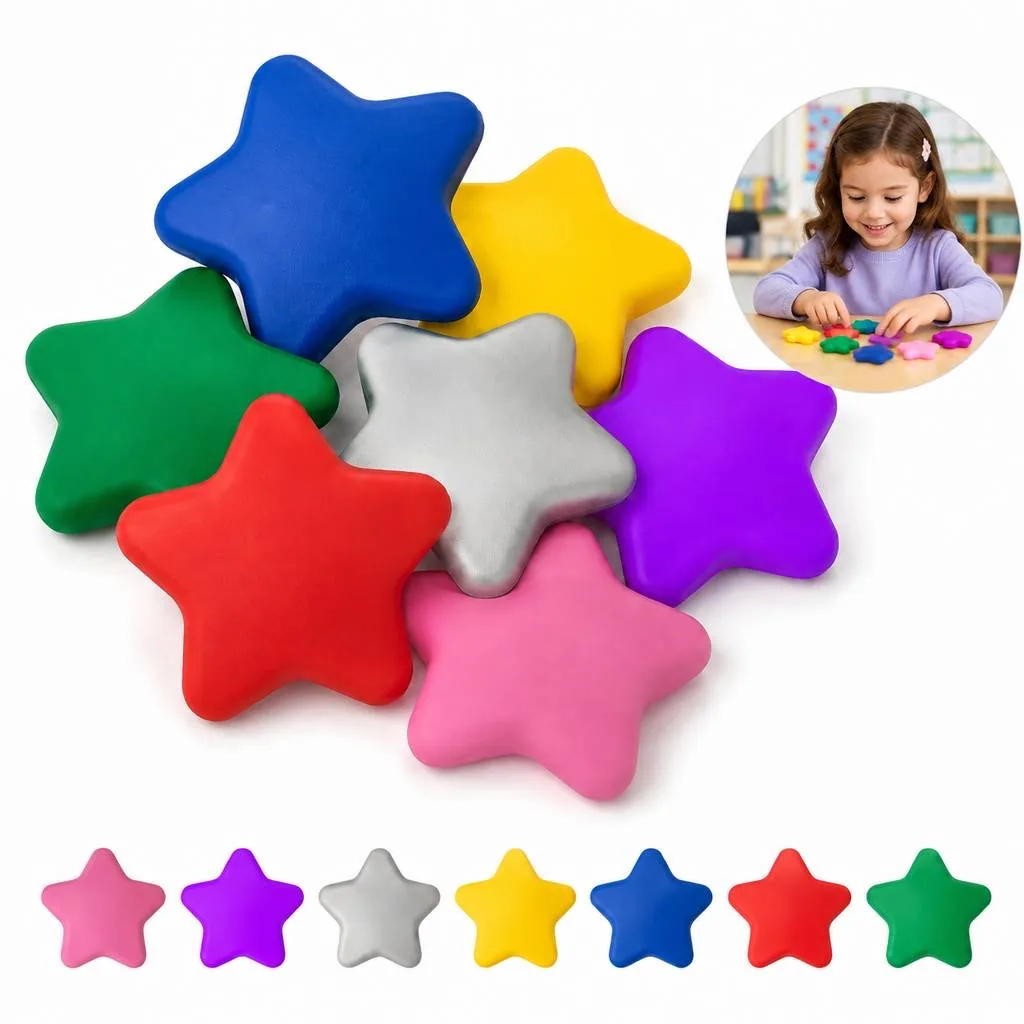 Star-Shaped PU Stress Relief Squeeze Ball for Hand Focus 2
