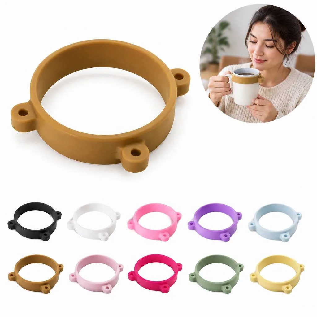 Food-Grade Silicone Non-Slip Grip Ring for Cups and Mugs 2