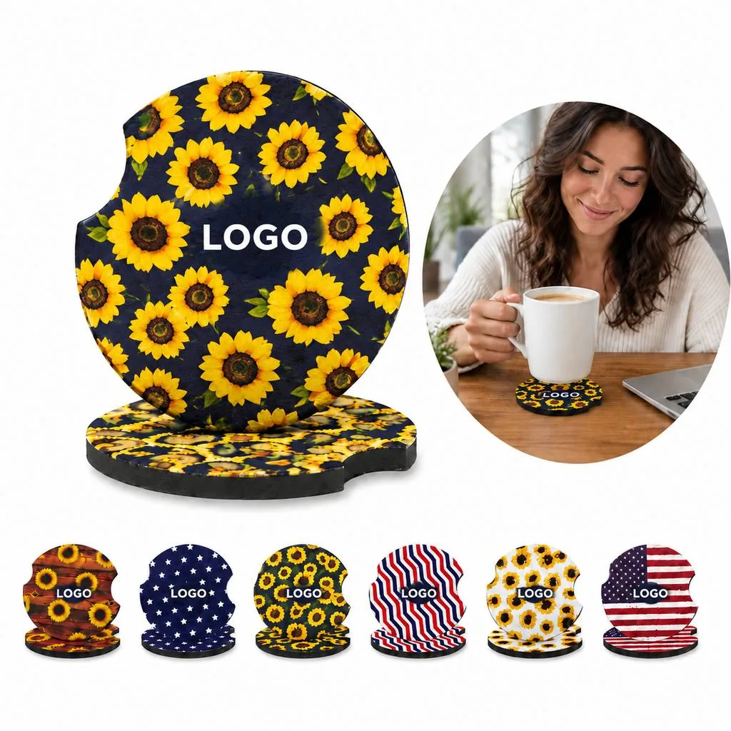 Non-Slip Neoprene Coaster for Cups and Glasses