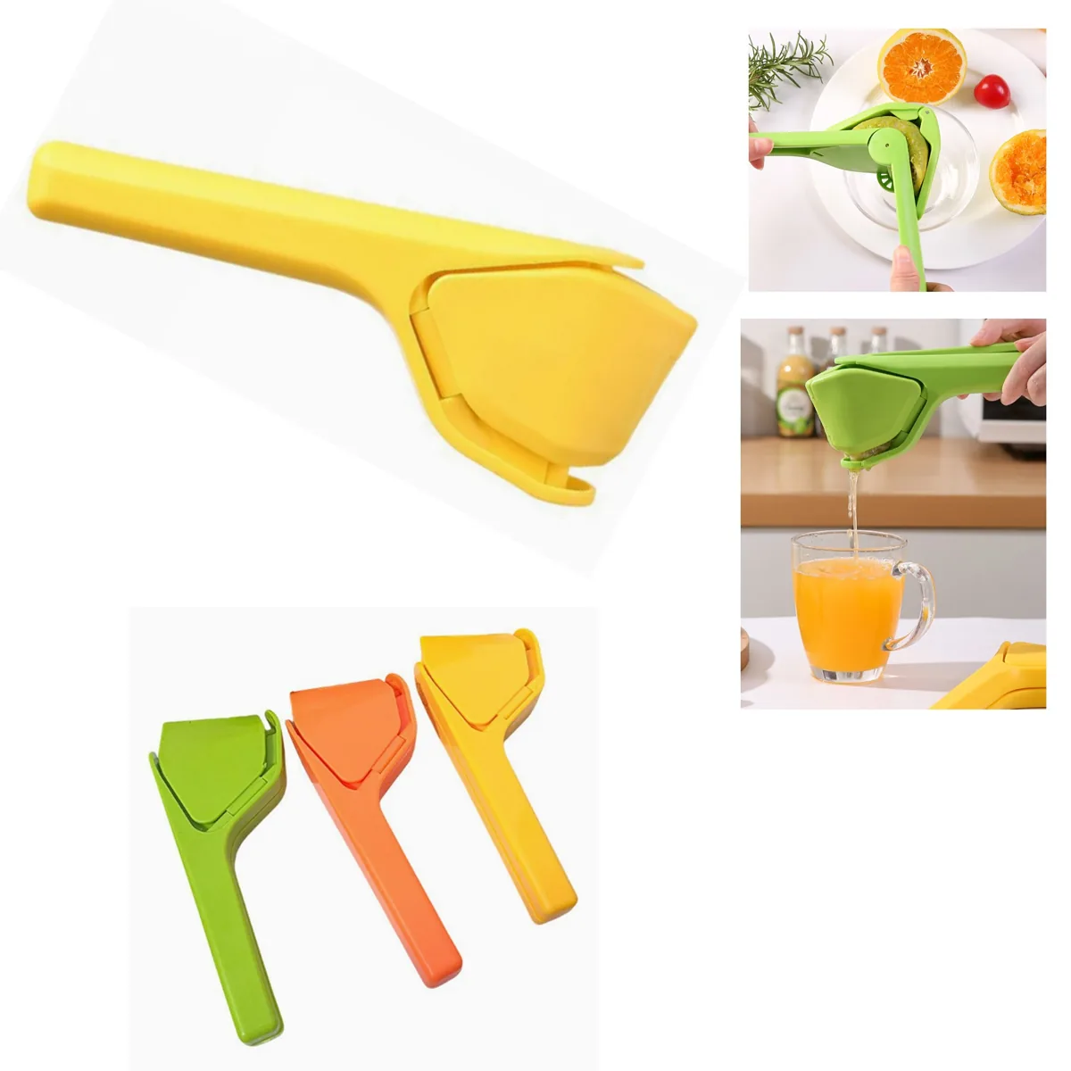 Manual Citrus Juicer with Ergonomic Grip and Strainer 2