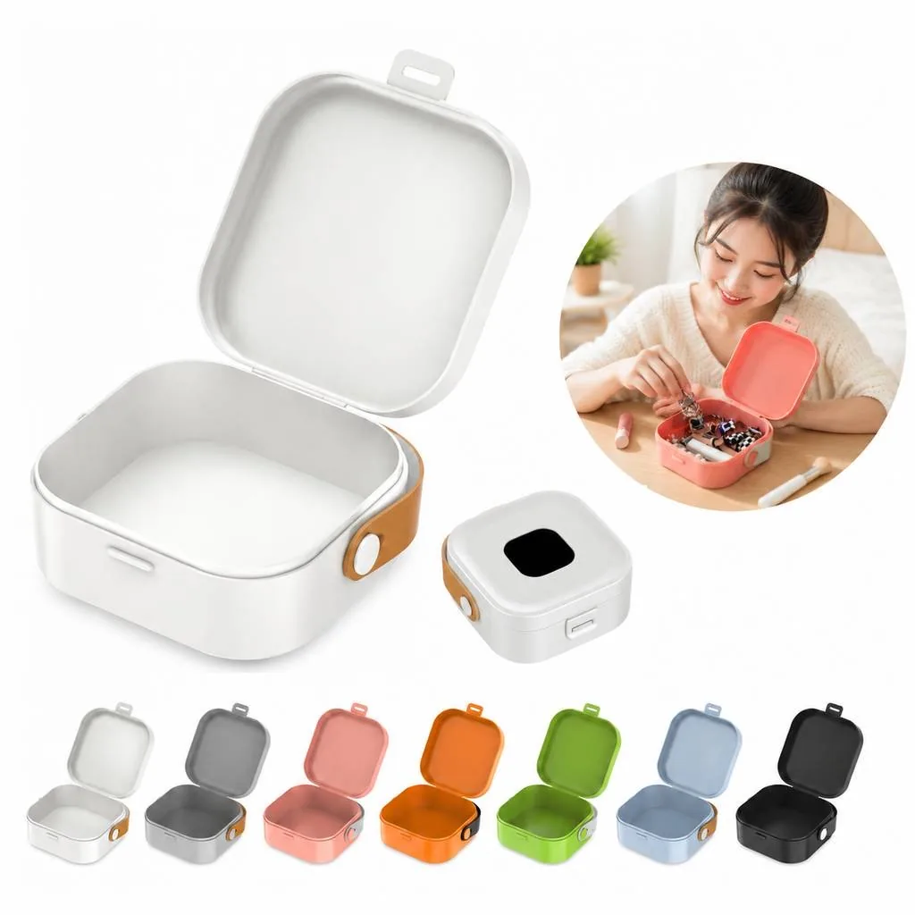 Compact Travel Cable Organizer Case for Earphones and 2