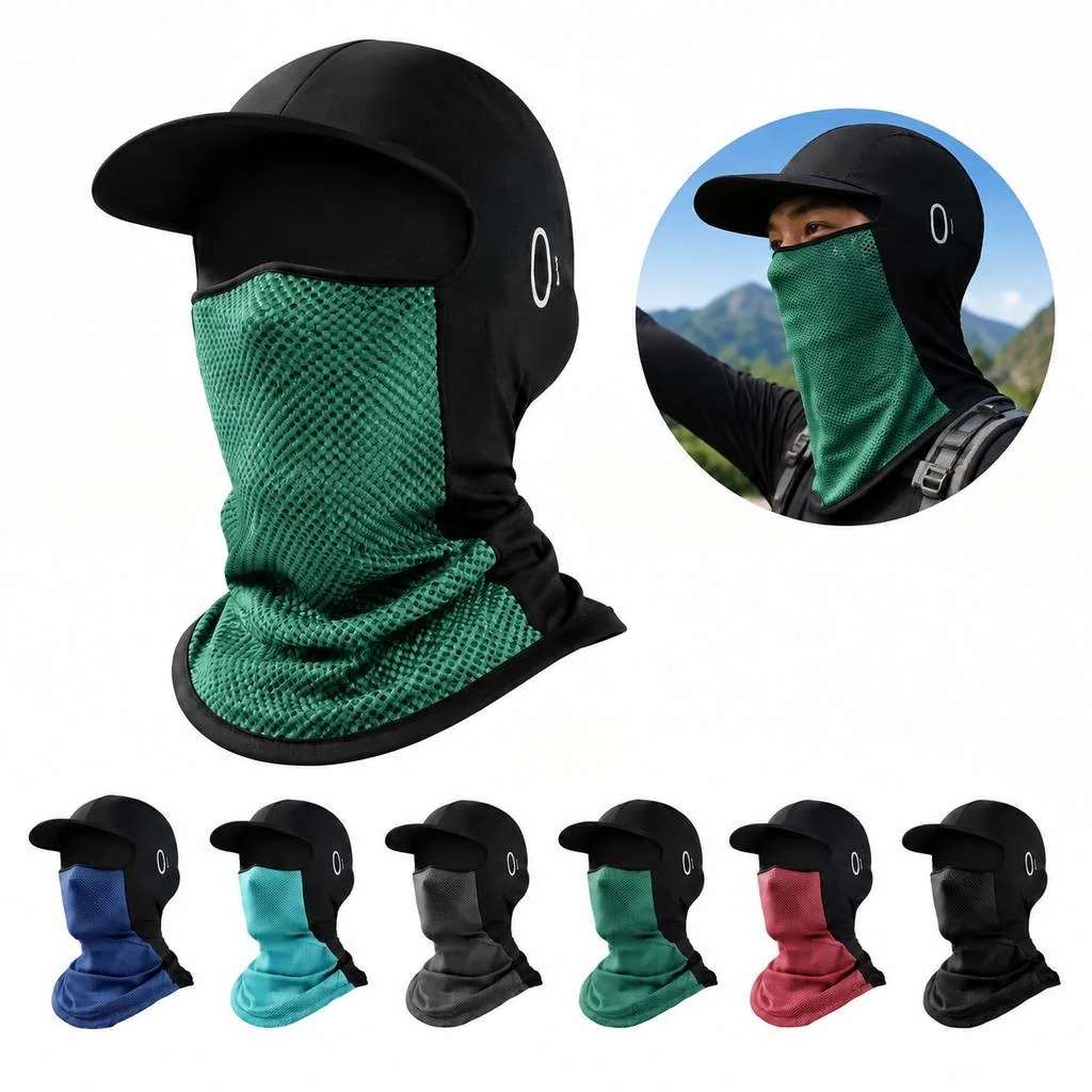 Breathable Ice Silk Sun Hat with Wide Brim for Outdoor Use 2