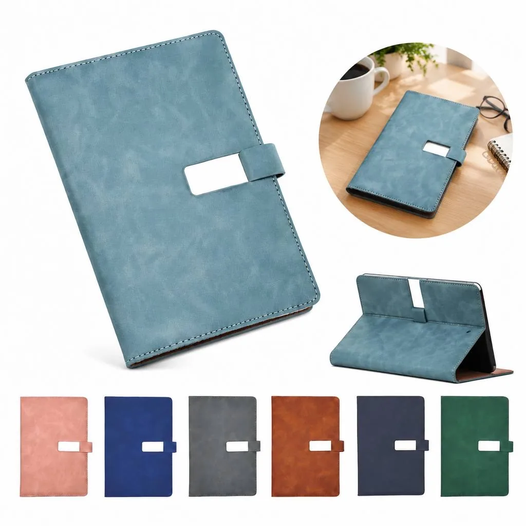 Premium Hardcover Business Notebook Set with Pen Holder 2