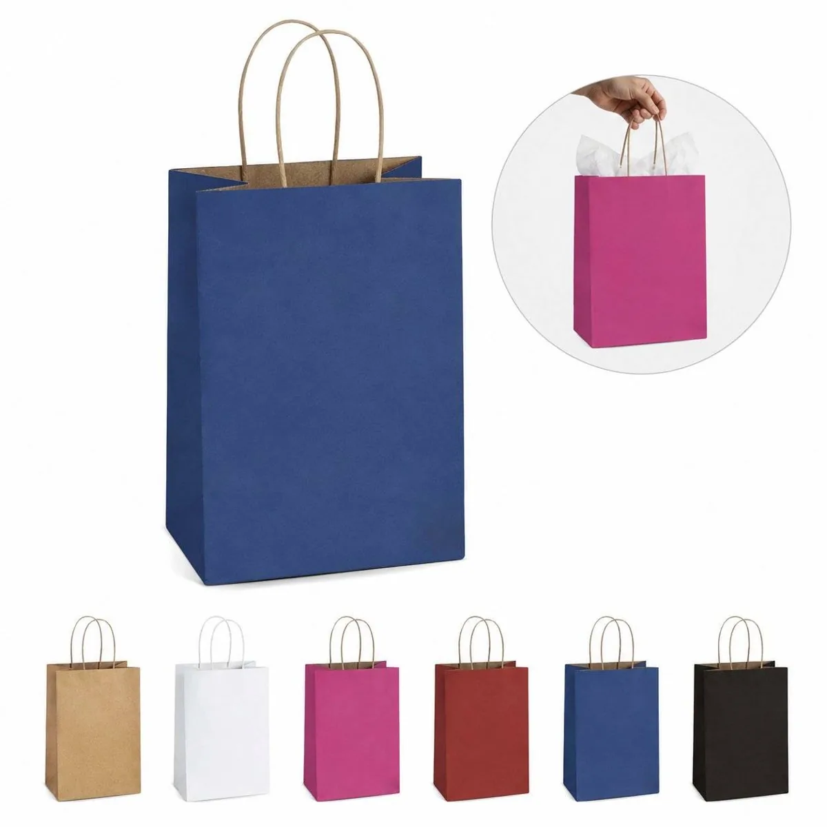 Eco-Friendly Kraft Paper Gift Bags with Handles 2