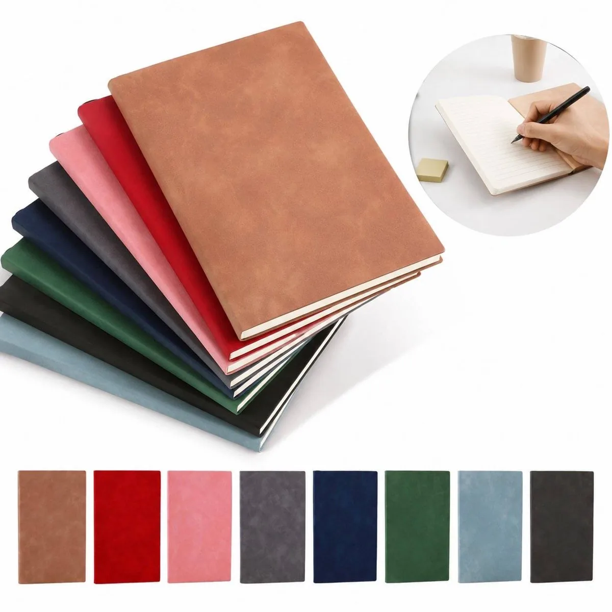 Classic PU Leather Notebook for Work and Study 2