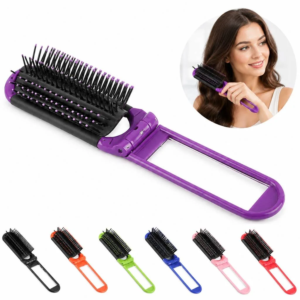 Portable Mirror Brush Duo for Makeup On-the-Go 2