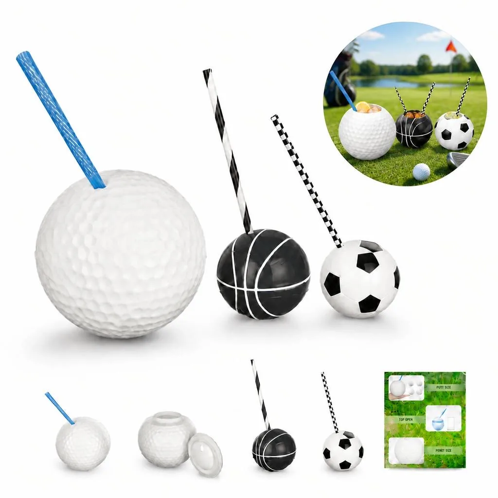 Insulated Golf Tumbler Cup with Straw 2